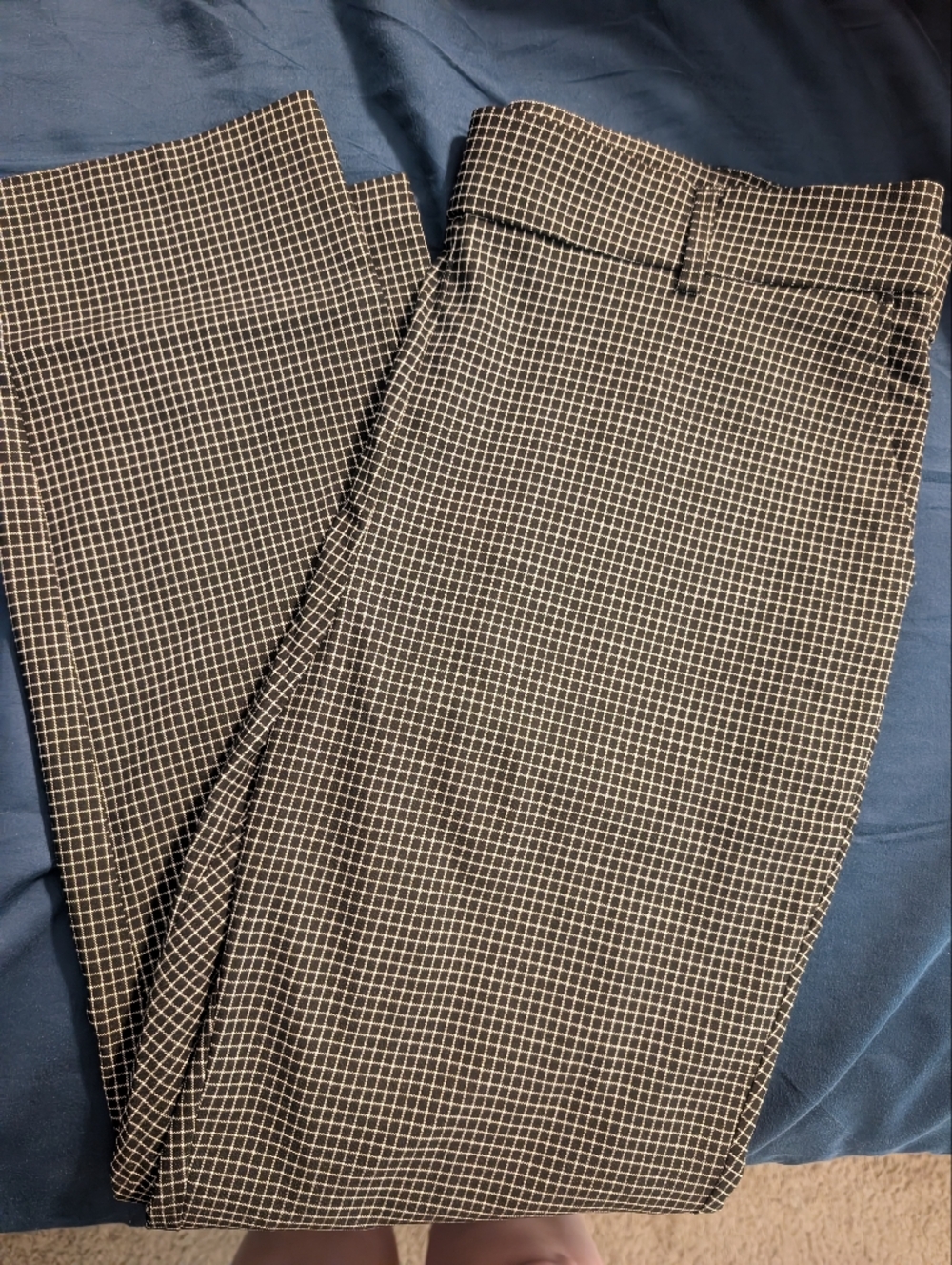 Rafaella Black and White Windowpane Trousers